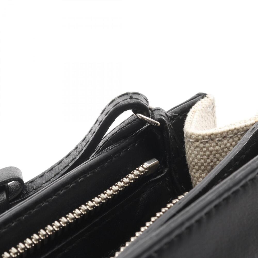 Balenciaga Navy Blue Pochette Shoulder Bag Canvas Leather Ivory White Black - Picture 8 of 9